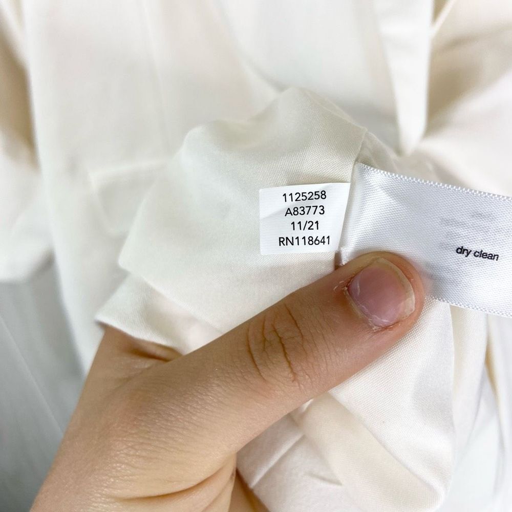 Lane Bryant Women's Cream Ruched Long Sleeve Perfect Drape Blazer Size 24 - Picture 6 of 6